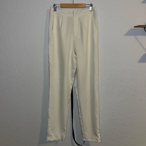 PrettyLittleThing white trousers